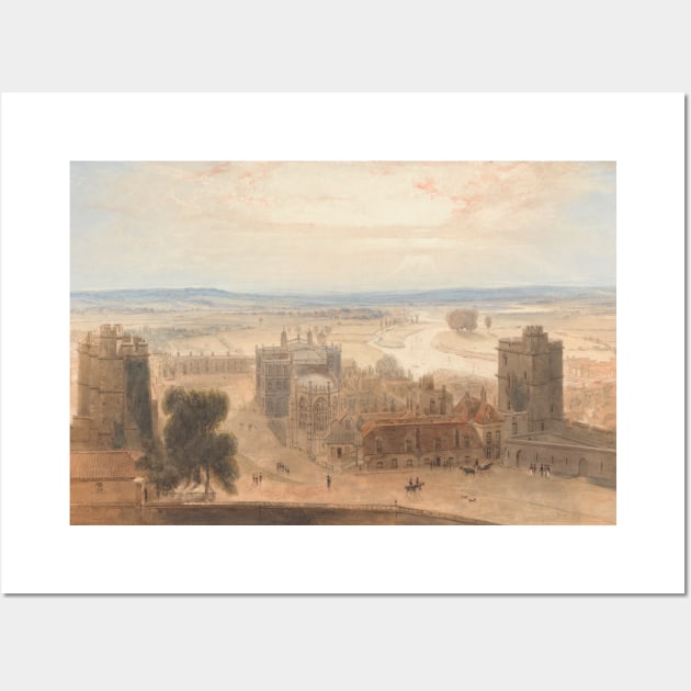 View from the Round Tower, Windsor Castle by William Daniell Wall Art by Classic Art Stall